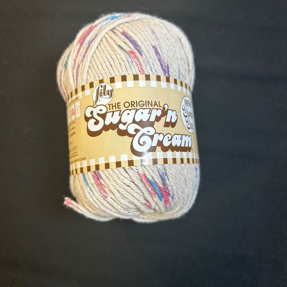 Lily yarn skein Cotton Sugar'n Cream super 3oz 4ply potpourri #19178 lot #115360